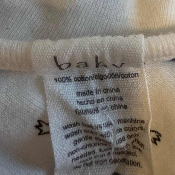 Rae Dunn Baby | Matching Black & White Pants, bib, & Hat Set | Size 0-3 Month - Picture 8 of 9